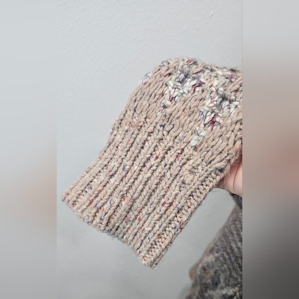 Free People Love Bug Chunky Knit Fair Isle Sweater Boho Wool Blend Size XS - Picture 7 of 15